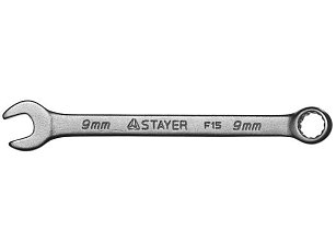 Ключ STAYER "master" гаечный комбинированный, хромированный, 8мм