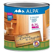 Лак для бани и сауны ALPA акриловый 0,75л.