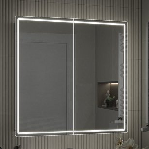 Шкаф зеркальный Geometry Classic 800 со светодиодной подсветкой