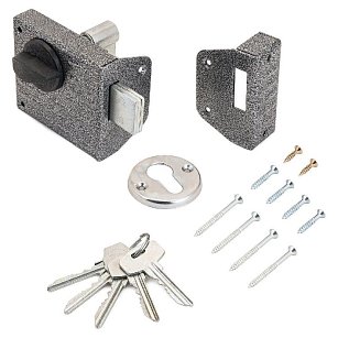 Замок накладной Стандарт Россия ЗН1-2.1С серебро