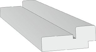 Дверная коробка с уплотнителем 70x26x2100 Крем