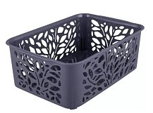 Корзина 2,3л Leaves 222х153х81мм серый