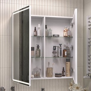 Шкаф зеркальный Geometry Classic 800 со светодиодной подсветкой