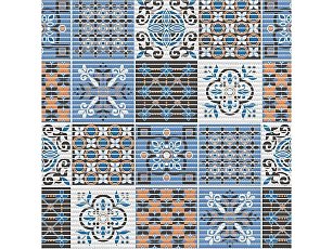Коврик для ванной комнаты "Преображение" 225PT-orange-blue 0,65м