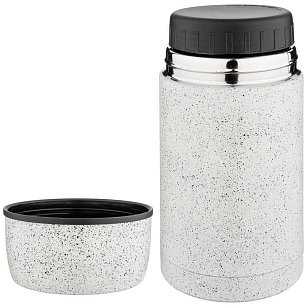 Термос AGNESS с широким горлом и крышкой- чашкой 1000 мл. колба нержавеющая сталь 910-110