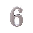 Цифра дверная АЛЛЮР "6" Большая пластик хром(1000,50)