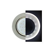 Светильник Ecola GX53 H4 LD5310 Glass круг с подсветкой, хром матовый SL53RNECH