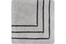 Коврик для ванной комнаты хлопковый серый, 60*60 см,  TWISTER, BLACK