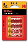 Элемент питания KODAK SUPER HEAVY DUTY LR6-4BL (AA) Zinc [KAAHZ-4] (бл/4)