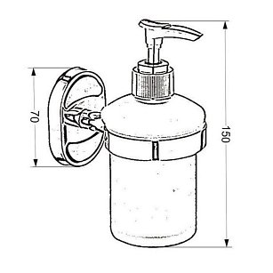 Дозатор для жидкого мыла к стене A6022