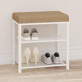 Банкетка "Торонто 13S" (TORONTO 13S) Белый/Бежевый