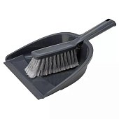 Комплект щетка-сметка с совком темно-серый Комплект щетка-сметка с совком темно-серый