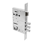 Корпус замка для металлических дверей БУЛАТ ЗВ4-3(14).60.85.08 хром, без ручек, без ц/м, б/о.