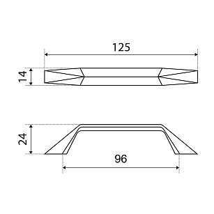 Ручка-скоба мебельная StahlBuro A108-96 2шт., WW белый