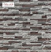 Декоративно-облицовочные изделия "Хайлэнд" (Highland), серо-коричневый, плоскостной, Без шва (0,43 м2) 292-00