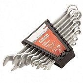 Набор ключей комбинированных, 6 - 22 мм, 9 шт., CrV, матовый хром Matrix