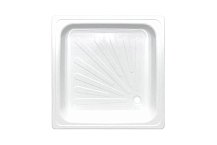 Поддон душевой стальной эмаллированный Antika 700*700*150 белая орхидея, с рантом