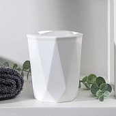 Подставка для зубных щеток d9,5см h11,5см "Призма", белый