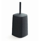 Набор туалетный ёрш "Лофт" на высокой подставке черный камень