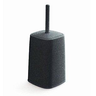 Набор туалетный ёрш "Лофт" на высокой подставке черный камень
