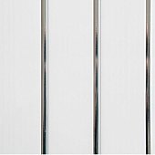 Стеновая панель ПВХ 3-х секционная хром 3000*240*8