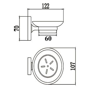 Мыльница к стене (матовое стекло) A2020