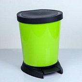 Ведро для мусора с педалью 10л., цвет оливковый