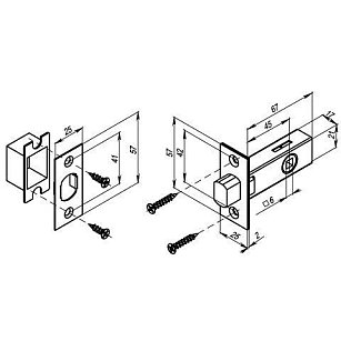 Задвижка врезная PUNTO METDB-45 (DB-45) BL черный