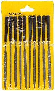 Набор STAYER "MASTER" Надфили, ручка из ПВХ, 100мм, 10шт