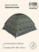 Палатка треккинговая fisht sme 3, 205 х 180 х 120  см, 3-х местная