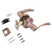 Ручка-защелка фалевая Стандарт 8901 BK AC ст.медь с фиксатором