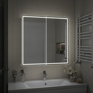 Шкаф зеркальный Geometry Classic 800 со светодиодной подсветкой