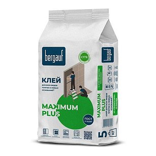 Клей Bergauf Keramik Maximum Plus усиленный для керамической плитки 5 кг