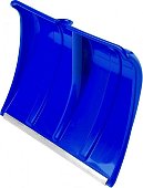 Лопата снеговая пластиковая с алюминиевой планкой, с деревян черенком  500мм, синяя