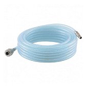 Шланг пневматический ПВХ, 10x16мм, 18 бар, армированный, прозрач., быстросъем, 15м Stels