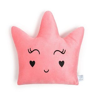 Подушка Этель "Корона" розовая 48х38см, велюр