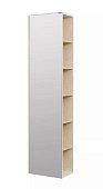 Шкаф-колонна Сканди с зеркалом Белый/Дуб Верона