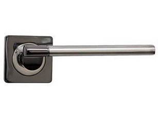 Ручка квадрат розетка "Модена" черный никель-матовый никель