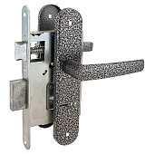 Замок врезной с ручкой Птимаш ЗВ9-4.08 серебро