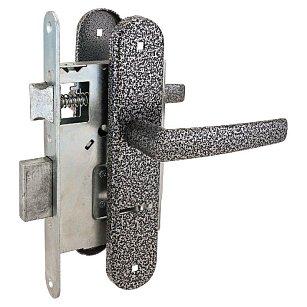 Замок врезной с ручкой Птимаш ЗВ9-4.08 серебро