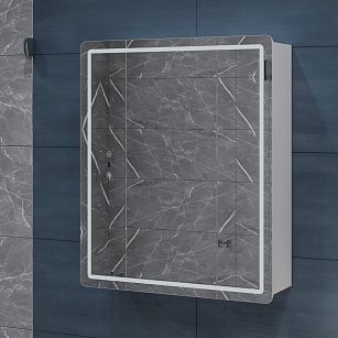 Шкаф зеркальный Geometry Step 500 со светодиодной подсветкой