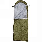 Спальный мешок Одеяло с капюшоном 200*70см 950гр зеленый +5С