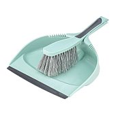 Щетка-сметка и совок с резинкой Дуэт морская волна Щетка-сметка и совок с резинкой Дуэт морская волна