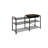 Подставка для обуви "Альфа 33" с сиденьем и ящиком Коричневый