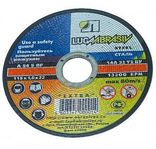 Круг отрезной абразивный по металлу "Луга", 115х2,5х22,2мм