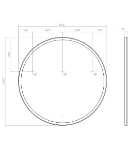 Зеркало Cosmo Comfort 1000