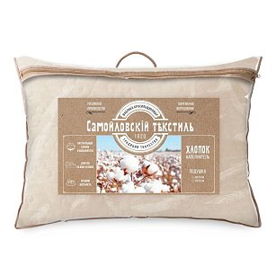 Подушка Самойловский Текстиль Хлопок Бежевая ветка 50/70