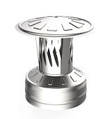 Оголовок-искрогаситель (GS) 150х220, AISI 430/Оц, 0,5мм/0,5мм, (К), тип-2