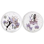 Набор тарелок закусочных LEFARD "Лавандовые коты" 2 шт. 20,5*2 см