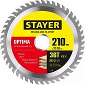 Диск пильный по дереву STAYER OPTIMA 210 x 32/30мм 36Т, оптимальный рез